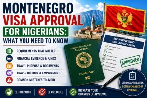 Montenegro visa approval for Nigerians